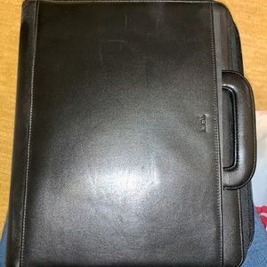 COPY - Tumi portfolio black leather with handles